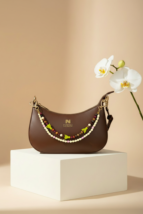 Nāpali Collective Colorful Bead & Flower Lei Crossbody Studio Shot